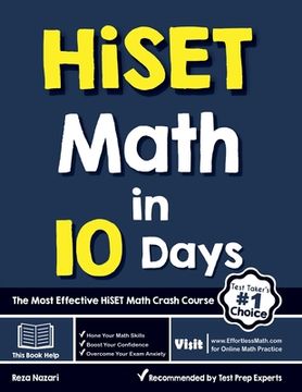 portada HiSET Math in 10 Days: The Most Effective HiSET Math Crash Course (en Inglés)