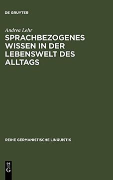 portada Sprachbezogenes Wissen in der Lebenswelt des Alltags (en Alemán)