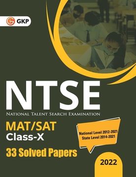 portada Ntse 2021-22: Class 10th (MAT + SAT) - 33 Solved Papers (en Inglés)