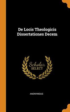 portada De Locis Theologicis Dissertationes Decem (in English)