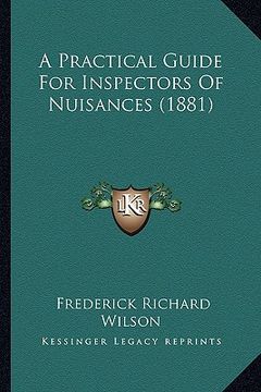portada a practical guide for inspectors of nuisances (1881)