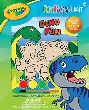 portada Crayola Funtivity Kit: Dino Fun: Dinosaur 3-d Wooden toy 