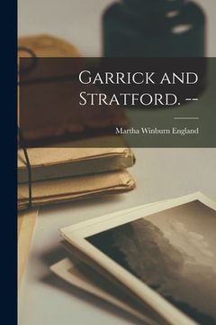 portada Garrick and Stratford. -- (in English)
