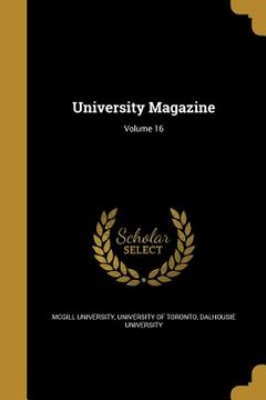 portada University Magazine; Volume 16