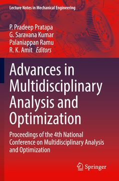 portada Advances in Multidisciplinary Analysis and Optimization (en Inglés)
