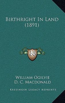 portada birthright in land (1891) (en Inglés)