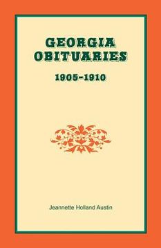 portada Georgia Obituaries, 1905-1910 (en Inglés)