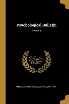portada Psychological Bulletin; Volume 5