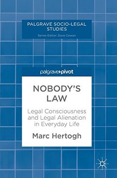portada Nobody's Law: Legal Consciousness and Legal Alienation in Everyday Life (Palgrave Socio-Legal Studies) (en Inglés)