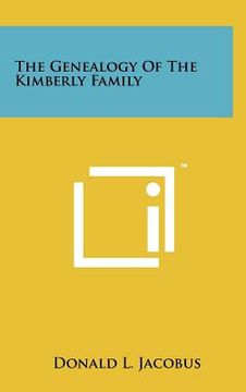 portada the genealogy of the kimberly family (en Inglés)