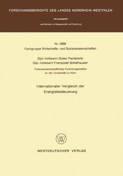portada Internationaler Vergleich Der Energiebesteuerung (Forschungsberichte des Landes Nordrhein-Westfalen)