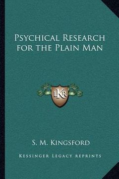 portada psychical research for the plain man (in English)