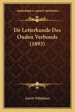 portada De Letterkunde Des Ouden Verbonds (1893)