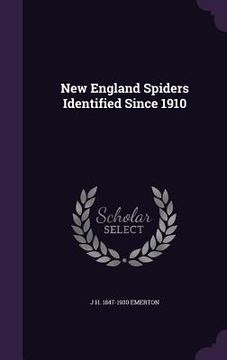 portada New England Spiders Identified Since 1910 (en Inglés)