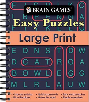 portada Brain Games - Easy Puzzles - Large Print 