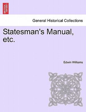 portada statesman's manual, etc. (en Inglés)