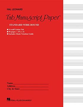 portada Guitar Tablature Manuscript Paper - Wire-Bound: Manuscript Paper