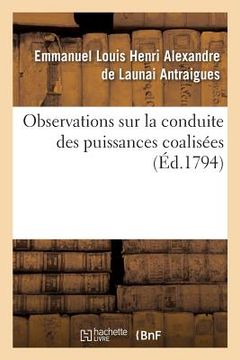 portada Observations Sur La Conduite Des Puissances Coalisées (en Francés)