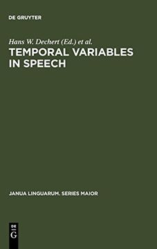 portada Temporal Variables in Speech (Approaches to Semiotics) (Janua Linguarum. Series Maior) (en Inglés)
