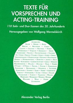 portada Texte für Vorsprechen und Acting-Training. 110 Solo- und Duo-Szenen des 20. Jahrhunderts (en Alemán)
