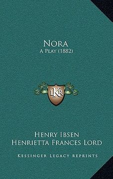 portada nora: a play (1882) (en Inglés)