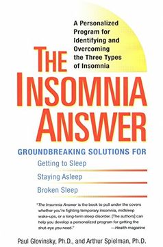 portada The Insomnia Answer: A Personalized Program for Identifying and Overcoming the Three Types of Insomnia (en Inglés)