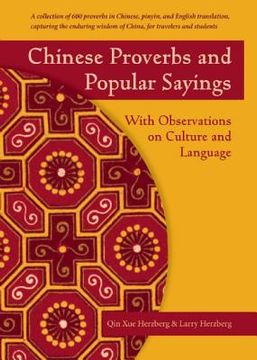 portada chinese proverbs and popular sayings: with observations on culture and language (en Inglés)