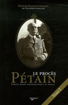 portada Le Procès du Maréchal Pétain (in French)