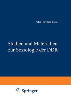portada Studien Und Materialien Zur Soziologie Der DDR (en Alemán)