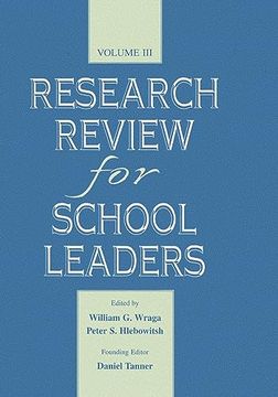 portada Research Review for School Leaders: Volume iii (en Inglés)