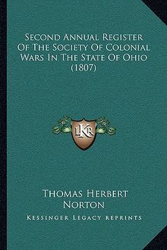portada second annual register of the society of colonial wars in the state of ohio (1807)