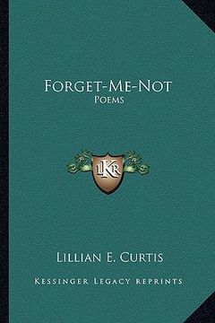 portada forget-me-not: poems (en Inglés)
