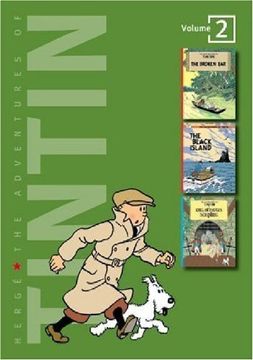 portada Adventures of Tintin 3 Complete Adventures in 1 Volume: With the Black Island and King Ottokar' S Sceptre: Broken Ear: 2 (Tintin Three-In-One) [Idioma Inglés]: V. 1-7 (en Inglés)