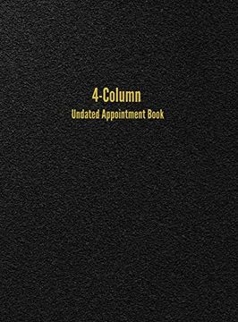 portada 4-Column Undated Appointment Book: 4-Person Daily Appointment Book Undated 
