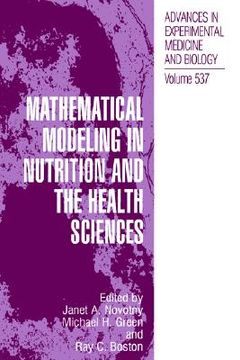 portada mathematical modeling in nutrition and the health sciences (en Inglés)