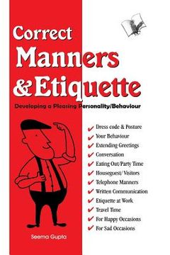 portada Correct Manners and Etiquette (in English)