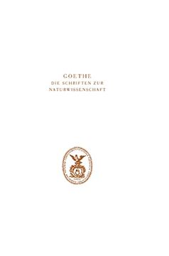 portada Goethe. Die Schriften zur Naturwissenschaft (in German)