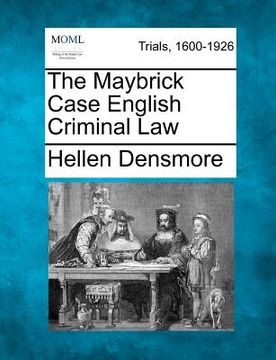 portada the maybrick case english criminal law (en Inglés)