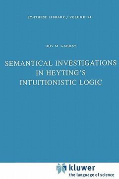 portada semantical investigations in heyting's intuitionistic logic (en Inglés)