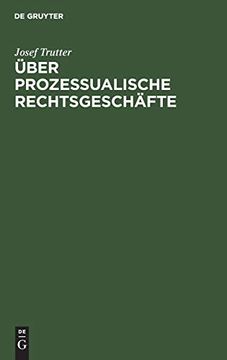 portada Ã ber Prozessualische Rechtsgeschã¤Fte (in German)