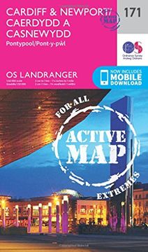 portada Ordnance Survey Landranger Active 171 Cardiff & Newport, Pontypool map With Digital Version (in English)