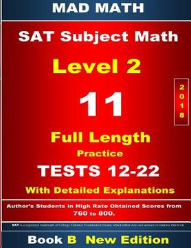 portada 2018 SAT Subject Math Level 2 Book B Tests 12-22