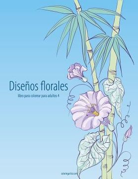 portada Diseños florales libro para colorear para adultos 4