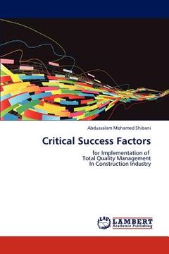 portada critical success factors (en Inglés)