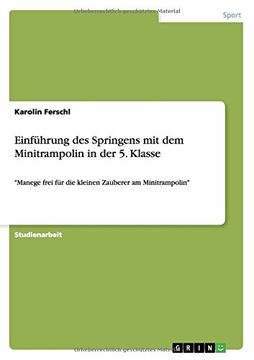 portada Einführung des Springens mit dem Minitrampolin in der 5. Klasse (German Edition)