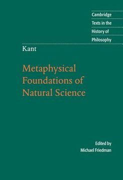 portada Kant: Metaphysical Foundations of Natural Science Hardback (Cambridge Texts in the History of Philosophy) (en Inglés)