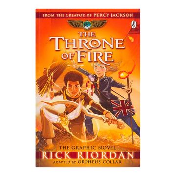 portada The Throne of Fire: The Graphic Novel (The Kane Chronicles Book 2) (Kane Chronicles Graphic Novels) (en Inglés)