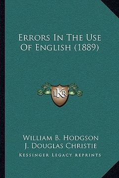 portada errors in the use of english (1889) (en Inglés)