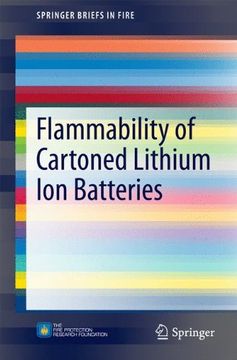 portada Flammability of Cartoned Lithium ion Batteries (Springerbriefs in Fire) (en Inglés)