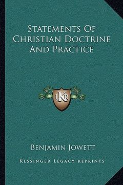 portada statements of christian doctrine and practice (en Inglés)
